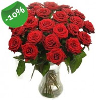 Vazo içerisinde 25 adet kırmızı gül  Kütahya çiçek gönderme sitemiz güvenlidir 