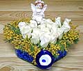 9 adet beyaz gül oyuncak  Kütahya online çiçekçi , çiçek siparişi 