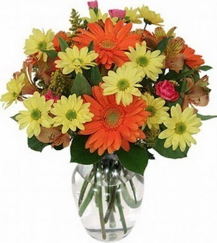  Kütahya çiçek , çiçekçi , çiçekçilik  vazo içerisinde karışık mevsim çiçekleri