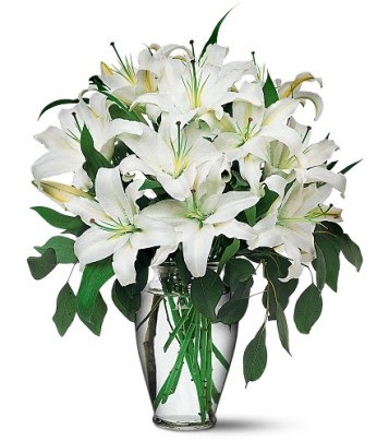  Kütahya güvenli kaliteli hızlı çiçek  4 dal kazablanka ile görsel vazo tanzimi